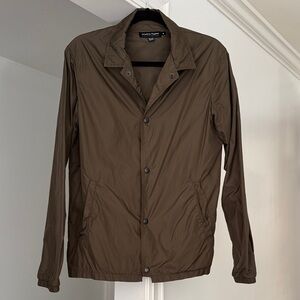 American Apparel women’s  army green Lightweight nylon button up Jacket